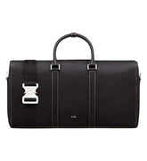 Dior Lingot 50 Duffle Bag In Black Grained Calfskin