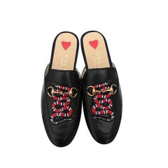 GUCCI Men's Luxury Leather Logo Slippers - Premium Comfort & Style