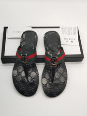 GUCCI Men's Luxurious Leather Slippers - New with Tags & Box