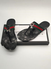GUCCI Men's Luxurious Leather Slippers - New with Tags & Box