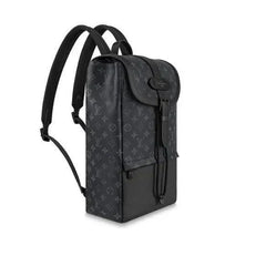 Louis Vuitton Backpack Rucksack Black Monogram Eclipse Canvas Leather