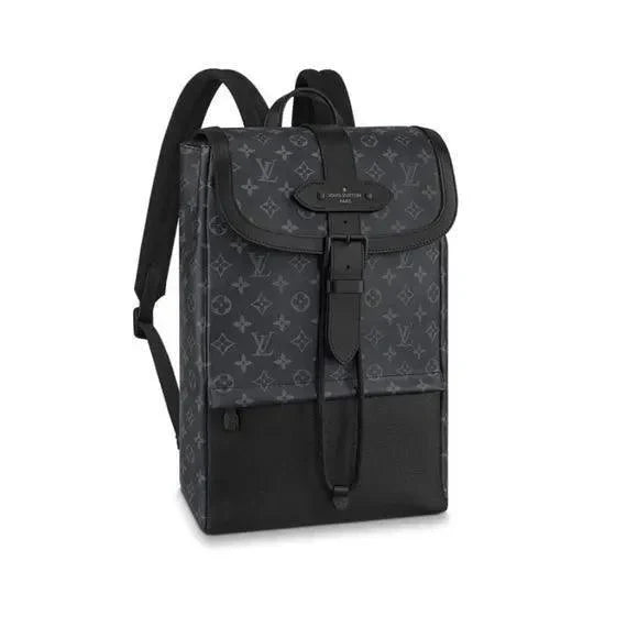 Louis Vuitton Backpack Rucksack Black Monogram Eclipse Canvas Leather