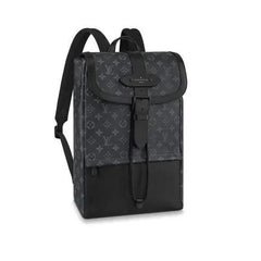 Louis Vuitton Backpack Rucksack Black Monogram Eclipse Canvas Leather