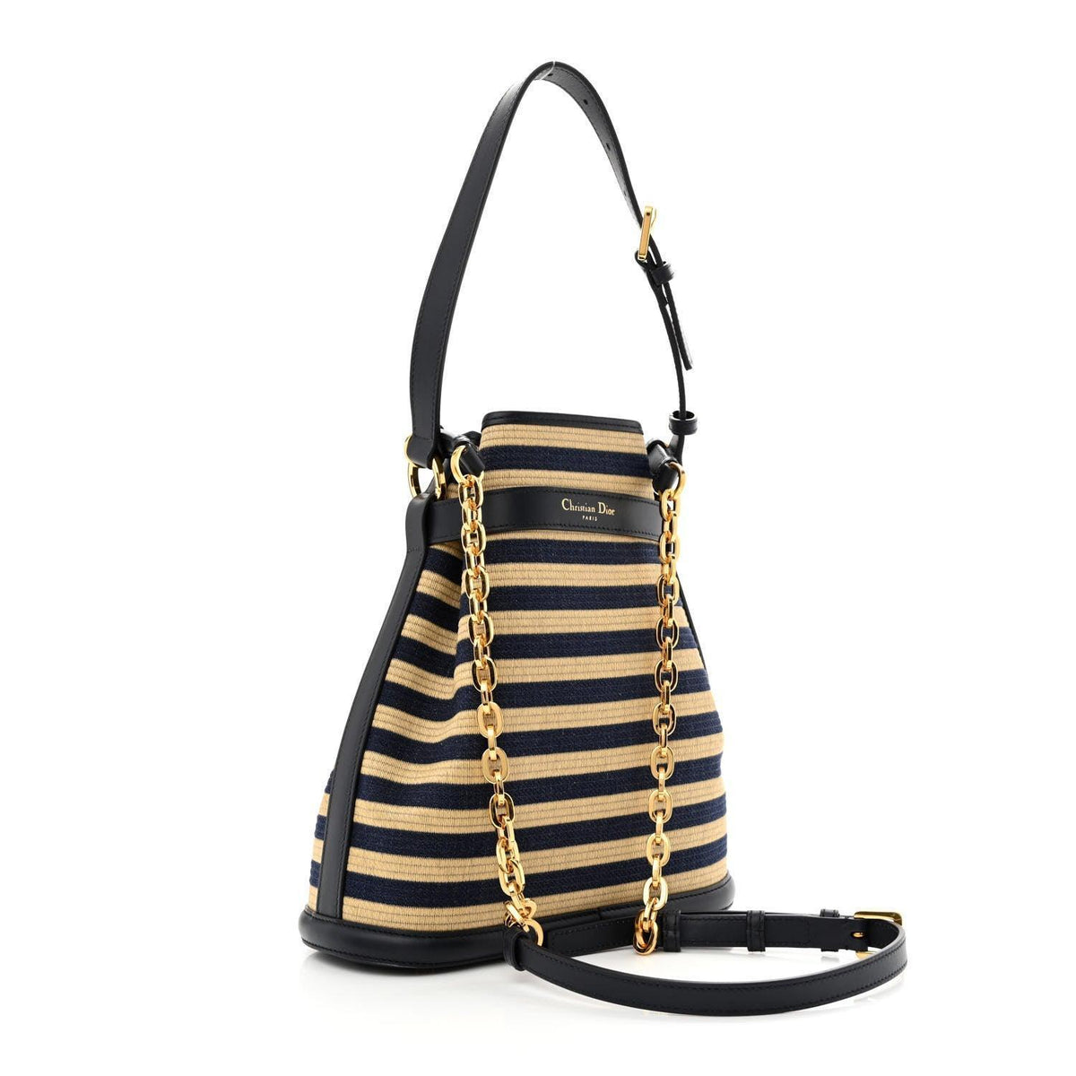 Chiristian Dior C'est Dior Bag Medium Hand Shoulder Bag Raffia Natural