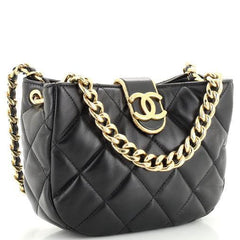 Chanel CC Chain Hobo Quilted Lambskin Small