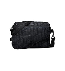 Dior Saddle Triple Pouch Beige and Black Dior Oblique Jacquard