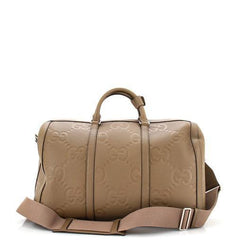 Gucci Duffle Bag Jumbo GG Embossed Leather Small