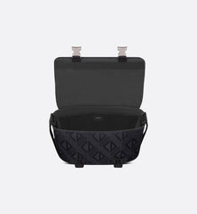 Dior Men Explorer Messenger Bag Black CD Diamond Mirage Ski Capsule Nylon