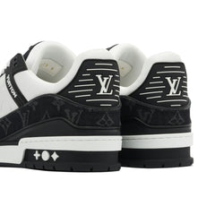 LOUIS VUITTON LV TRAINER DENIME MONOGRAM WHITE BLACK