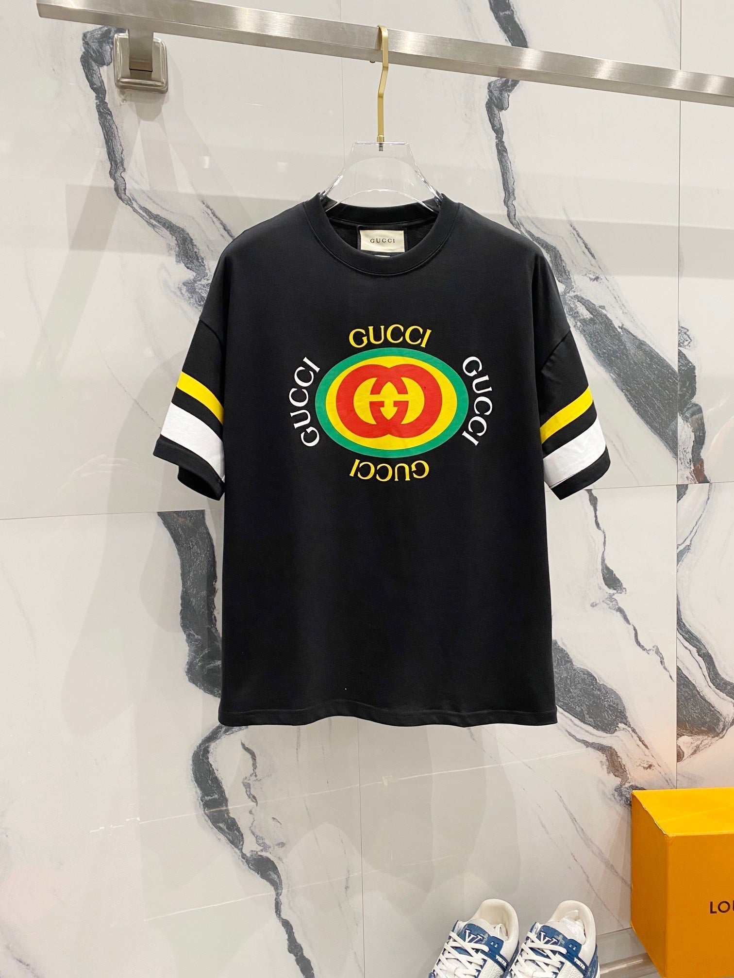 GUCCI
Embroidered cotton-jersey T-shirt