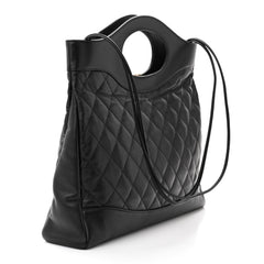 Chanel  Shiny Crumpled Calfskin Quilted Mini 31 Shopping Bag