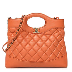 Chanel  Shiny Crumpled Calfskin Quilted Mini 31 Shopping Bag
