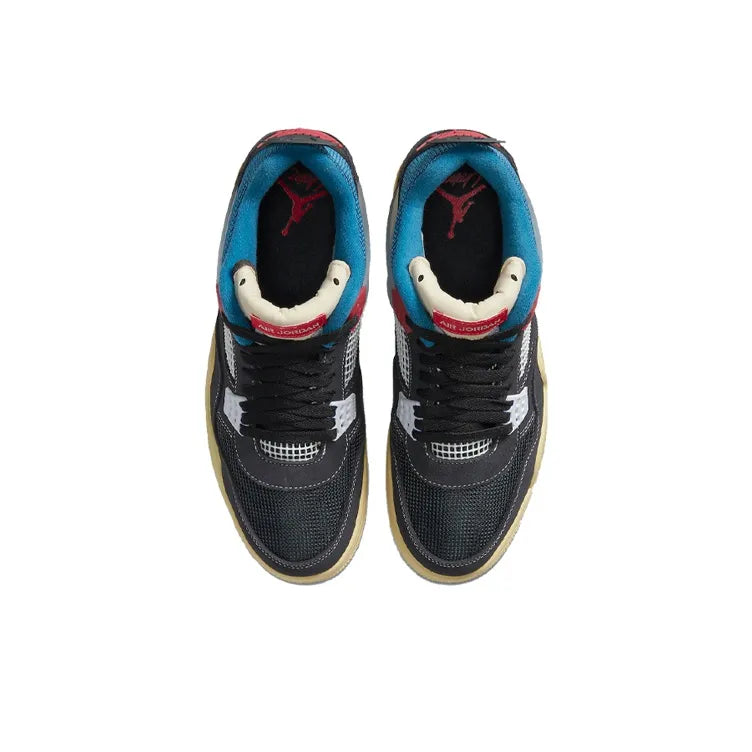Jordan Retro 4-Style Sneakers – Off Noir Collab Edition