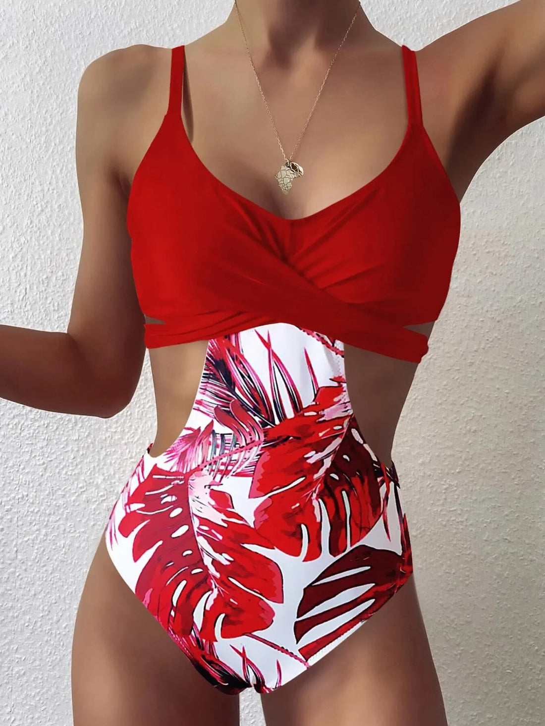 2025 Leaf Swimwear Women Skinny One Piece Swimsuit Biquini