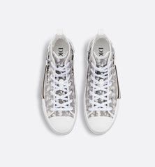 Unisex Dior Oblique Canvas High-Sneaker – White & Black Edition