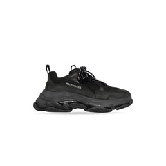 MEN'S TRIPLE S CLEAR SOLE SNEAKER IN BLACK - SpinServe