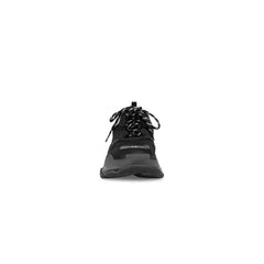 MEN'S TRIPLE S CLEAR SOLE SNEAKER IN BLACK - SpinServe
