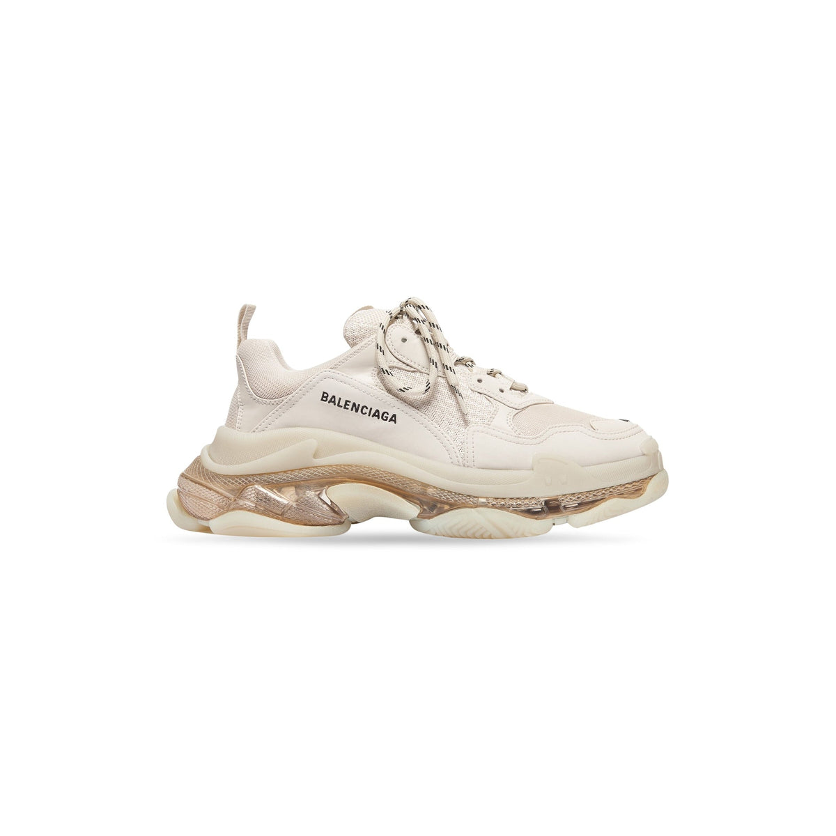 MEN'S TRIPLE S CLEAR SOLE SNEAKER IN BEIGE - SpinServe