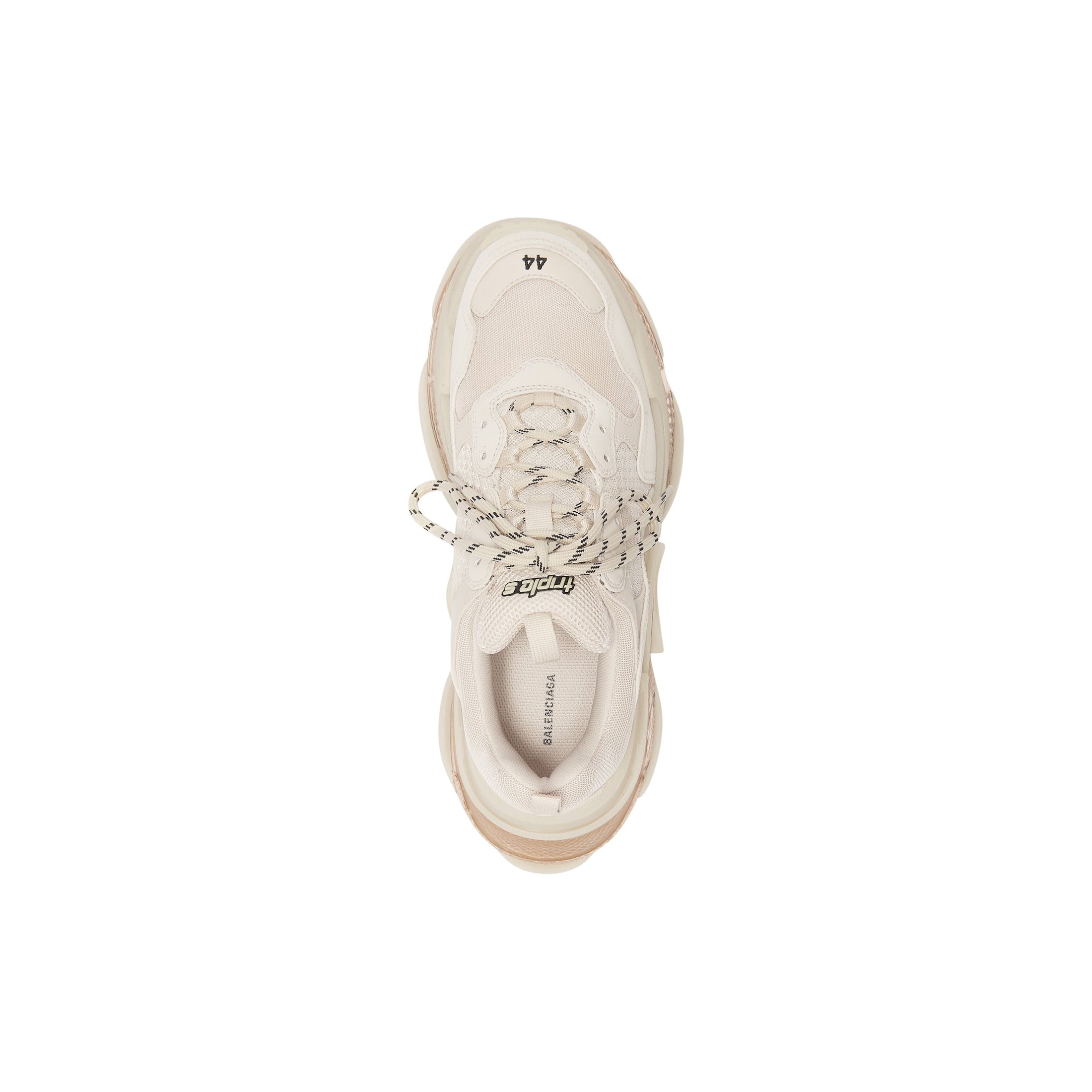 MEN'S TRIPLE S CLEAR SOLE SNEAKER IN BEIGE - SpinServe