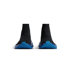 MEN'S SPEED 2.0 FULL CLEAR SOLE RECYCLED KNIT SNEAKER IN BLACK/BLUE - SpinServe