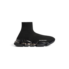 MEN'S SPEED 2.0 FULL CLEAR SOLE RECYCLED KNIT SNEAKER IN BLACK - SpinServe