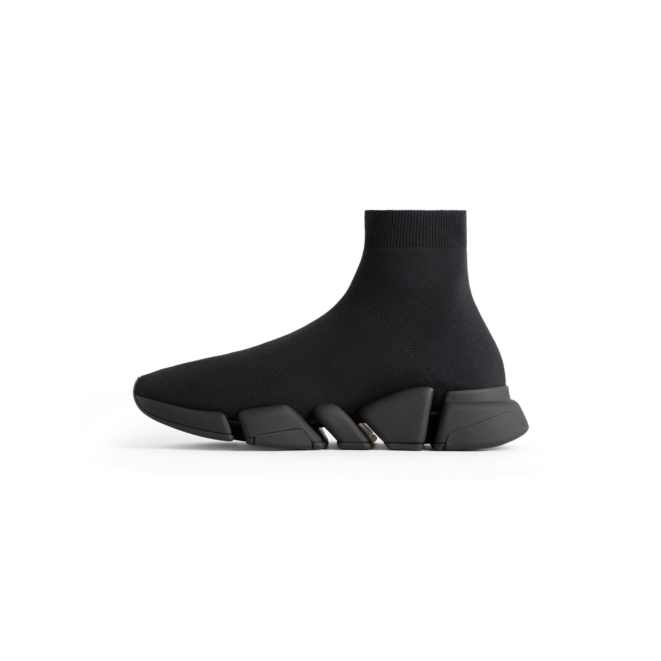 MEN'S SPEED 2.0 RECYCLED KNIT SNEAKER IN BLACK - SpinServe