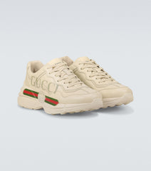 Gucci Rhyton Chunky Leather Sneakers