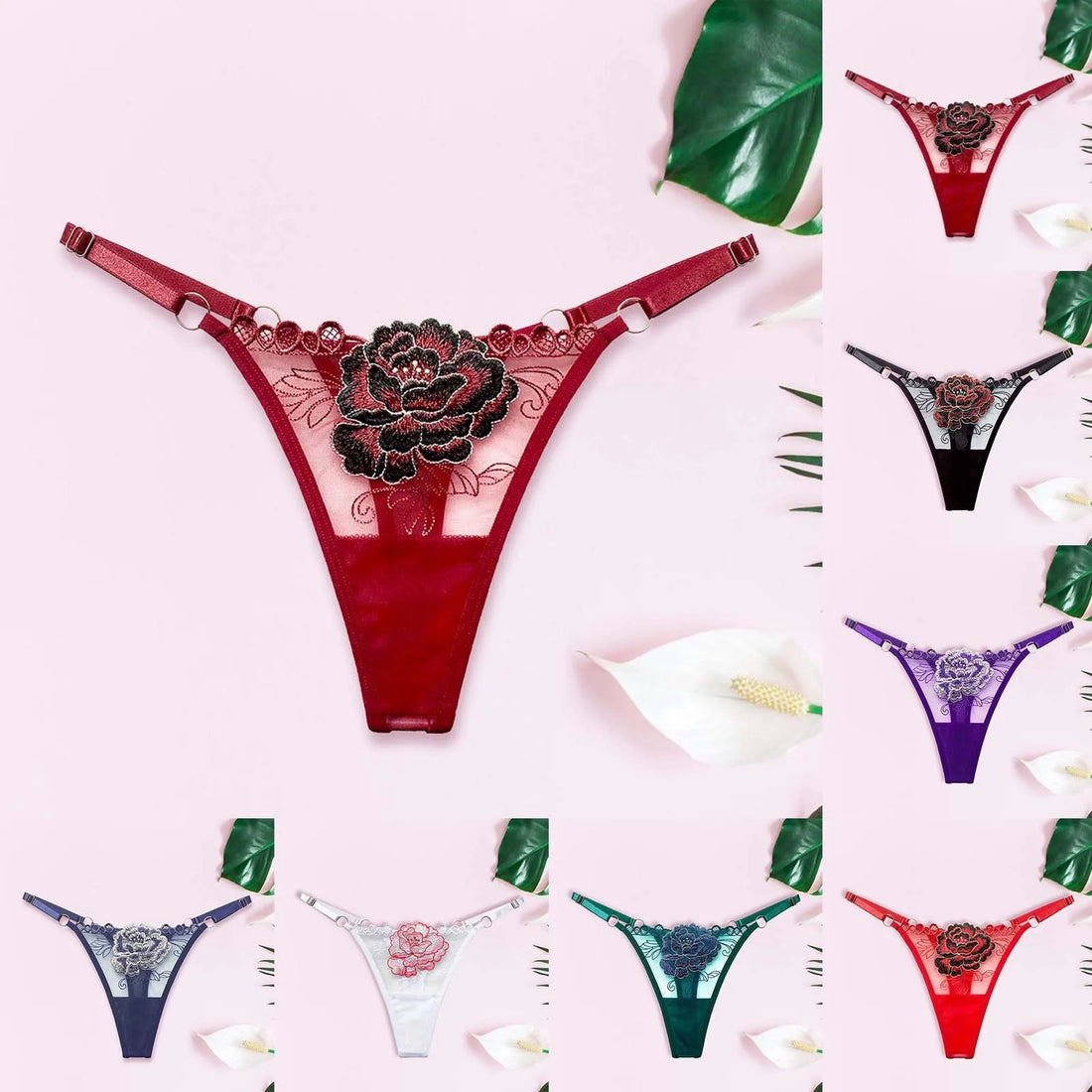 Sexy Flower Women G Underwear Ladies Briefs Lingere