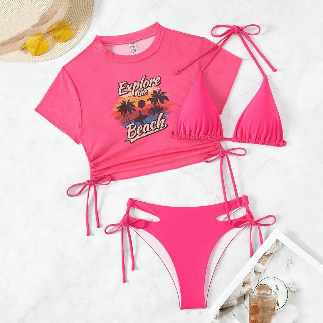 New In Matching Sets Women'S European And Fashion Bikini Split Three Piece