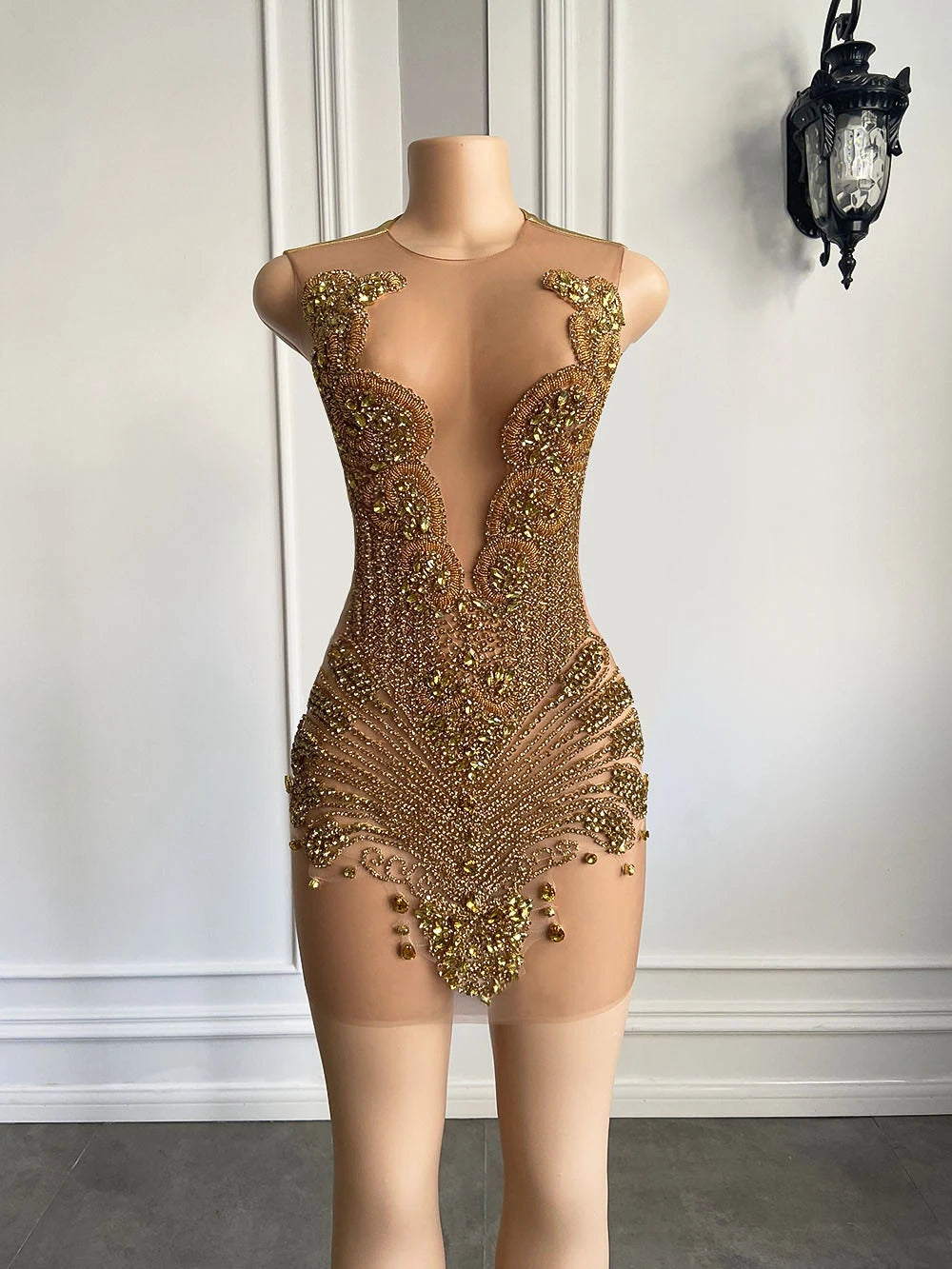 Luxury Beaded Crystals Women Cocktail Party