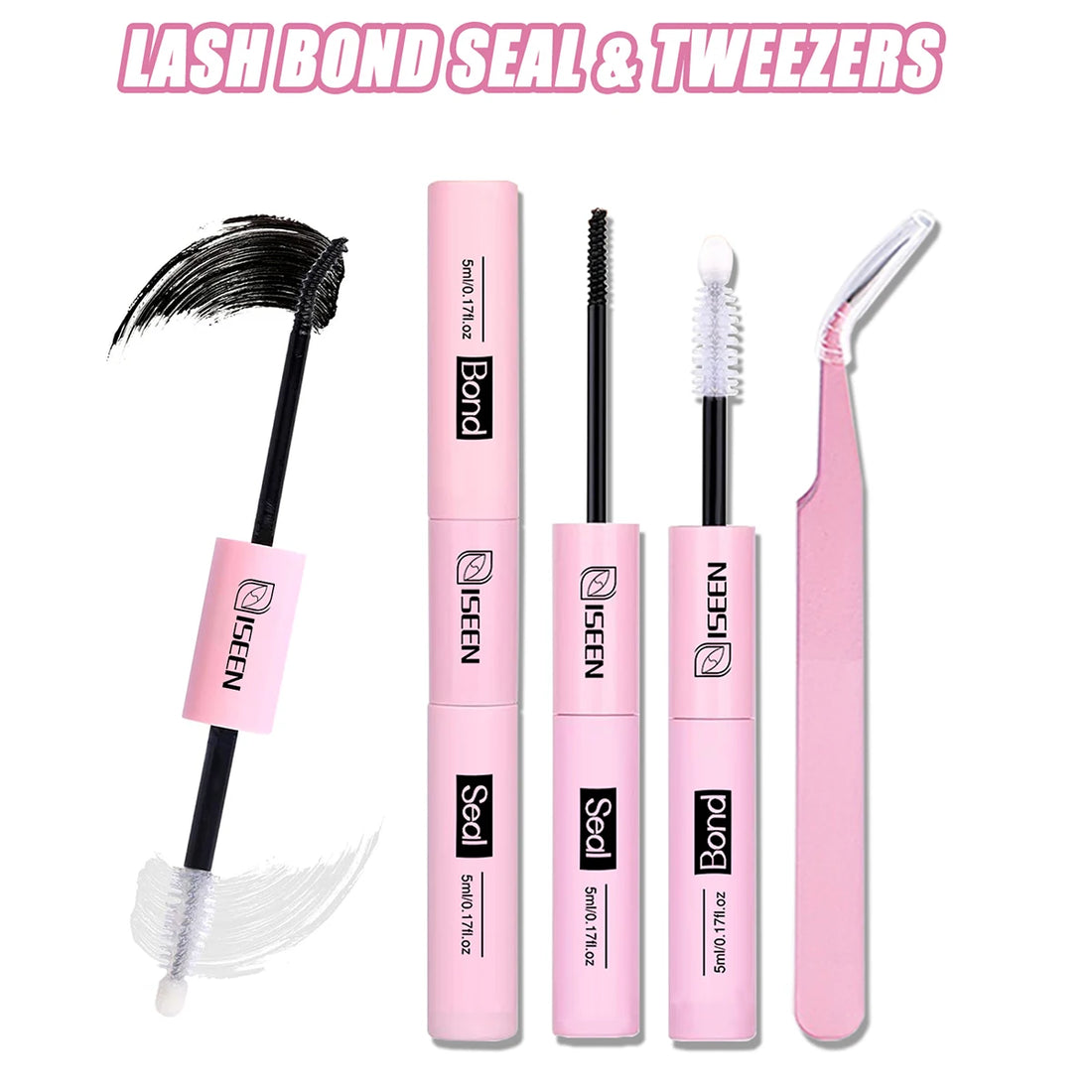 ISEEN Eyelash Bond & Seal 10ml  Eyelash Glue Remover 5ml Eyelash