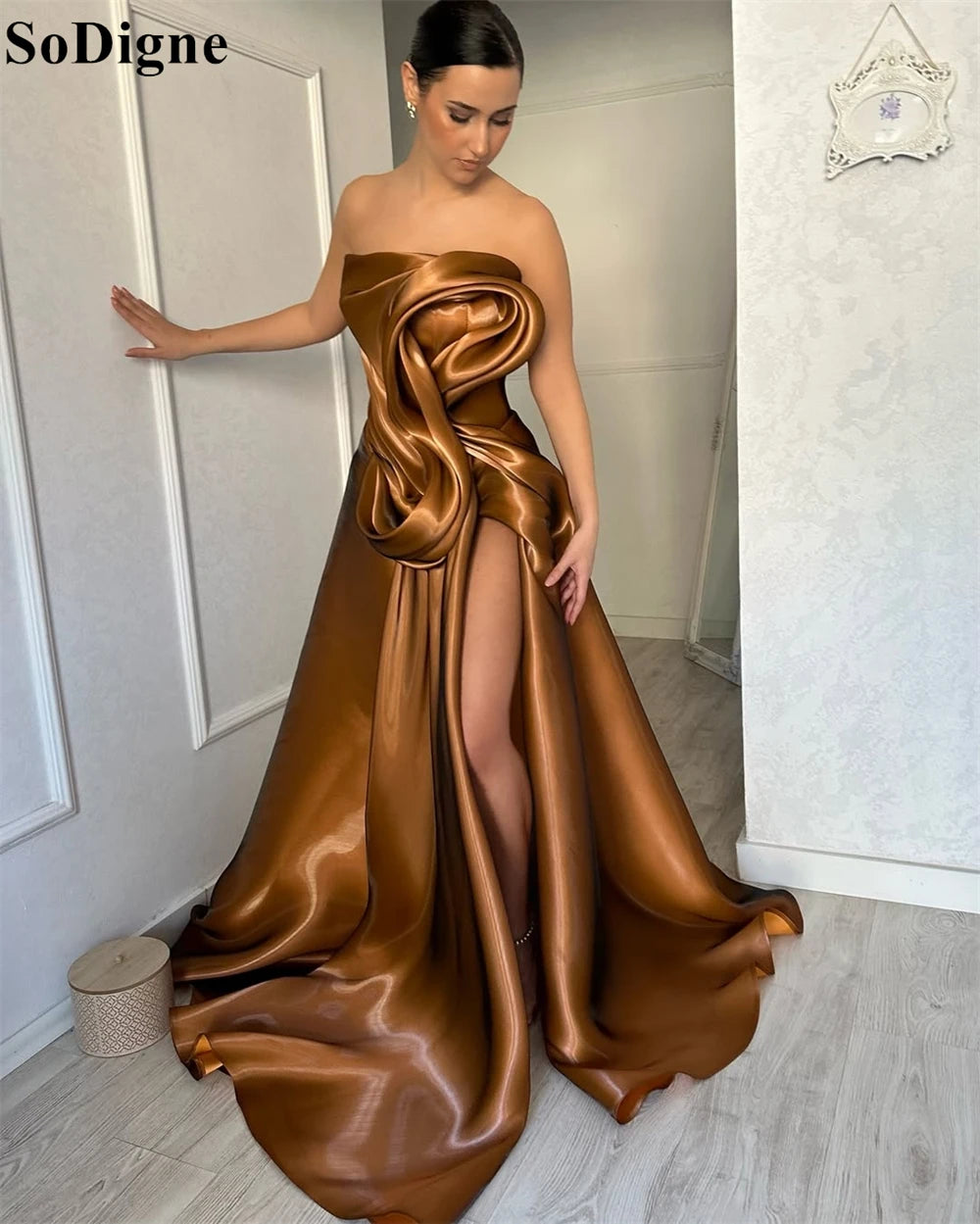 SoDigne Elegant Brown Evening Dresses