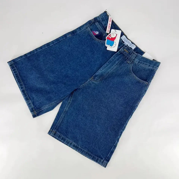 Street Hiphop Denim Shorts of Men Clothing Casual Loose Pants