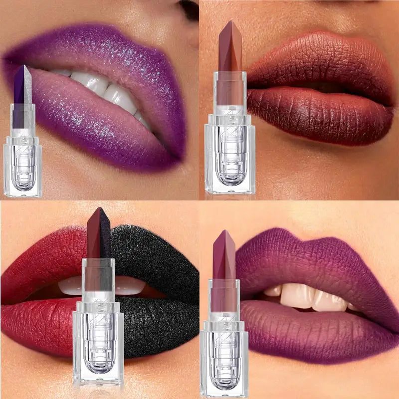 Two-tone Lipstick Pearl Matte Lasting Waterproof