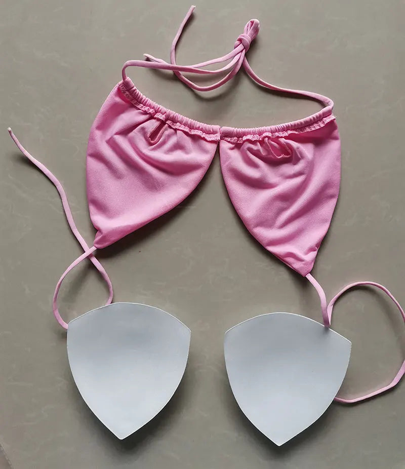 Summer Sexy Bikini set Push-up padded Bra Thong Split Swimwear
