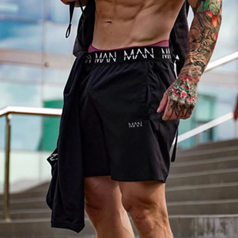 Summer New Men Short Bodybuilding Sweatpants Fitness Exercise Training