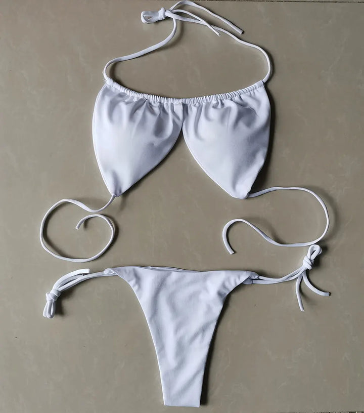 Summer Sexy Bikini set Push-up padded Bra Thong Split Swimwear
