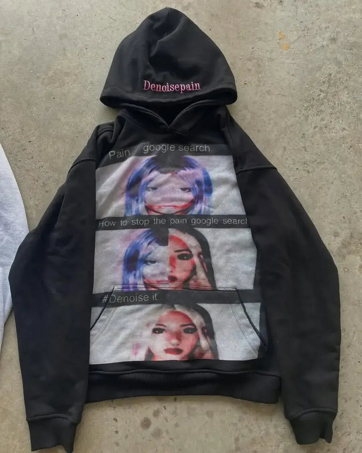 Streetwear Oversized Hoodie Gothic Goth Men And Women