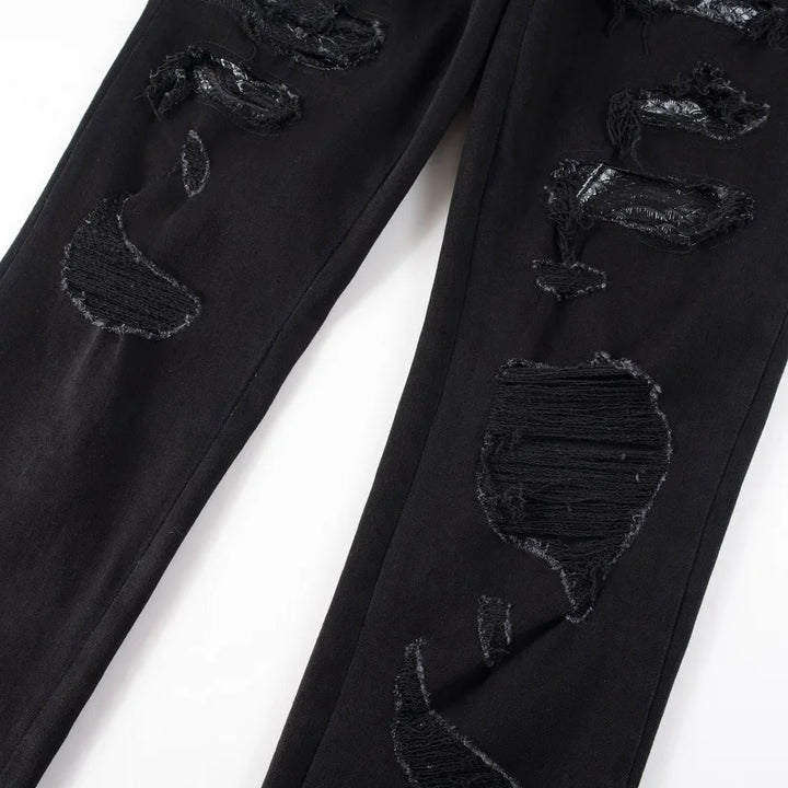 Men Designer Amiri Snake Jeans Skinny Stretch Denim Pants