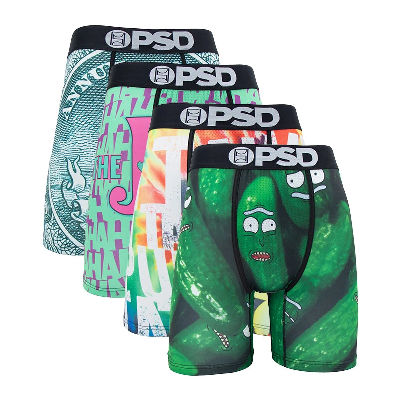 4Pcs PSD Men Underwear Boxers Breathable