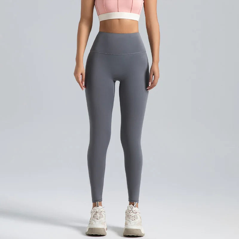 Yoga Pants with Abdominal Compression and Nude Running Leggings