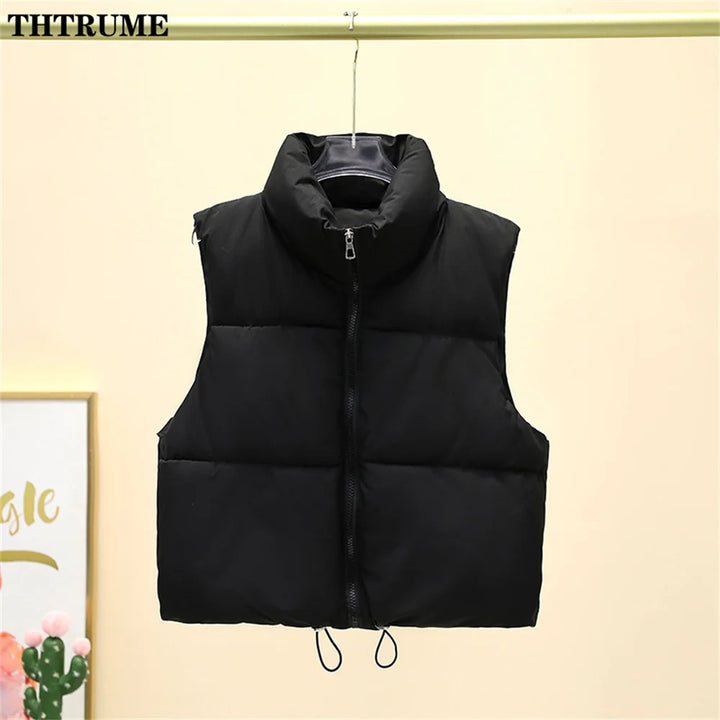Elegant Quilted Chic Jackets Casual Office Lady Vest