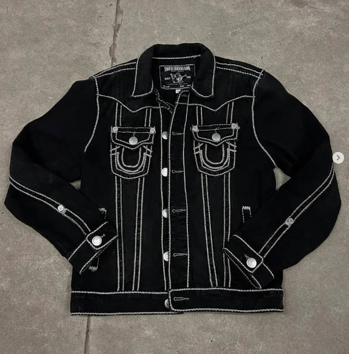 Denim jacket American street style casual sports