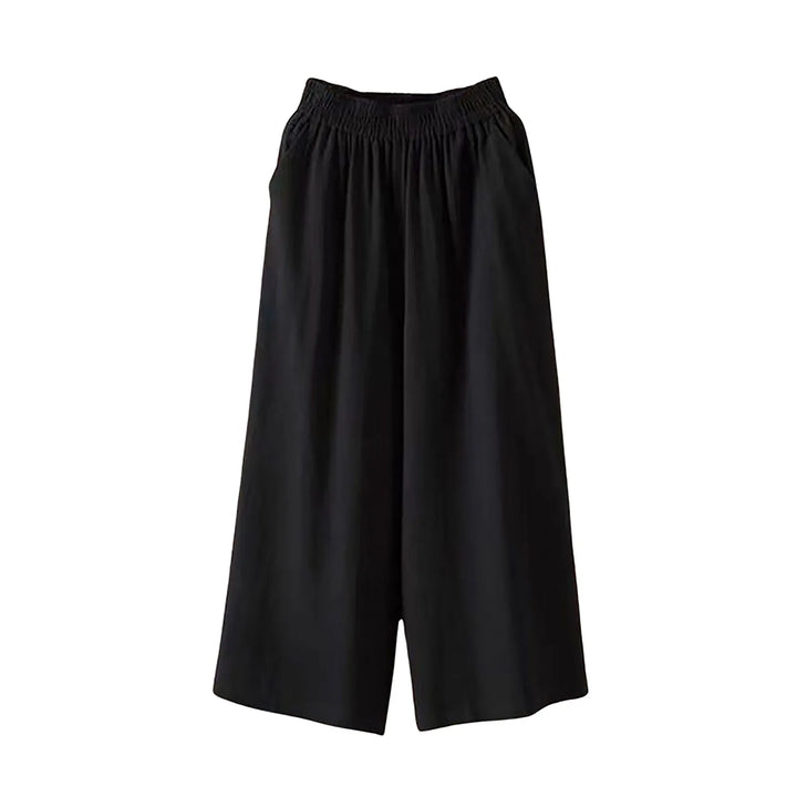 Casual and Versatile Lazy Style Wide Leg Pants With Pockets
