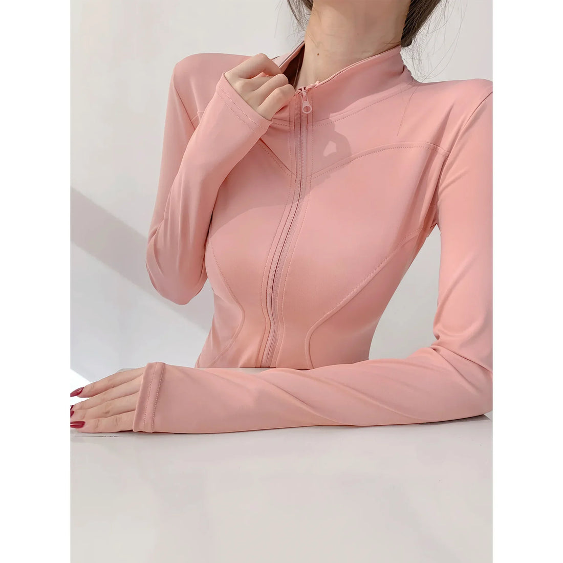Women's Jacket Sport Coat Tight Yoga Wear Long Sleeve