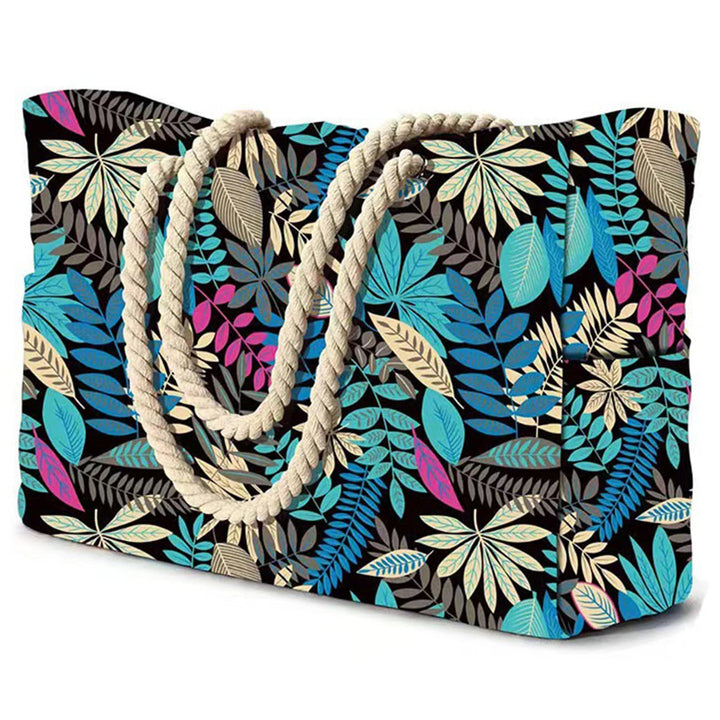 Striped zipper outer bag for outdoor travel and vacation waterproof resistant canvas