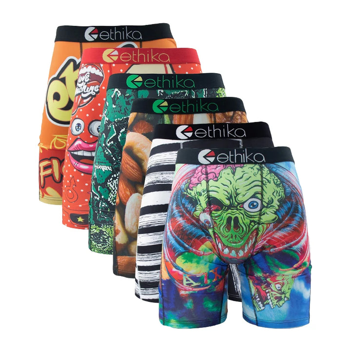 ETHIKA 6Pcs Men Underwear Boxers Breathable