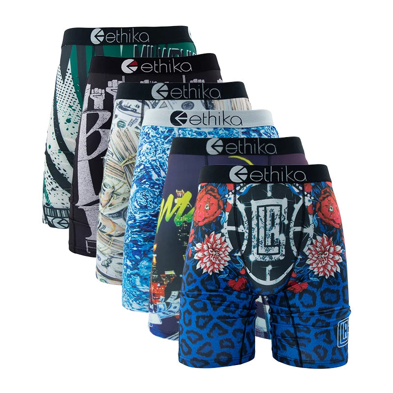ETHIKA 6Pcs Men Underwear Boxers Breathable