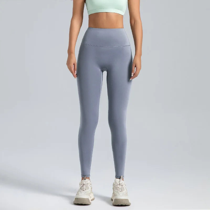 Yoga Pants with Abdominal Compression and Nude Running Leggings