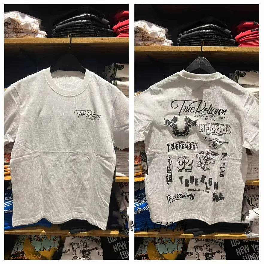 2025 Men's and Women's Pure Summer Casual Short-sleeved Top Youthful Vitality